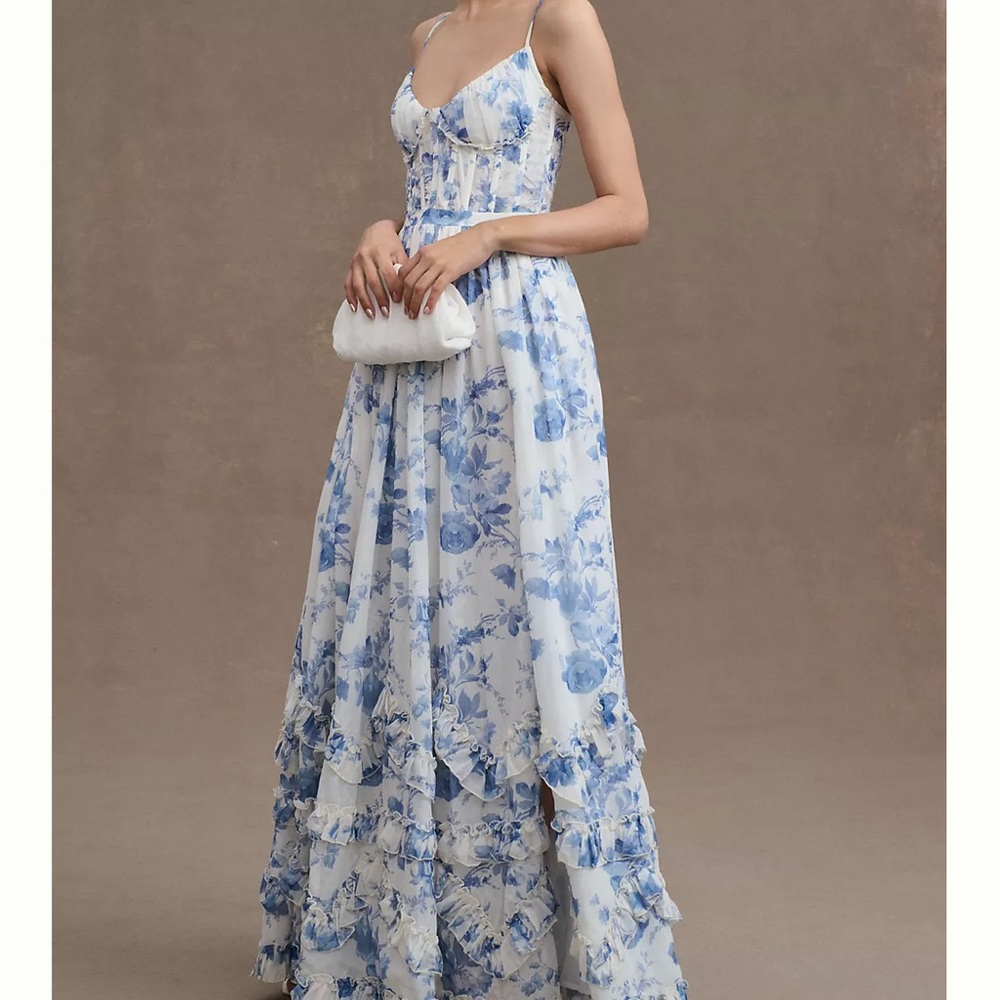 V. Chapman Carmen Gown Provençal Blue size 0